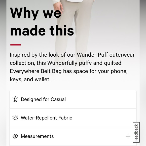 NWT Lululemon Wunder Puff Everywhere Belt Bag | White | 1L - Picture 4 of 9